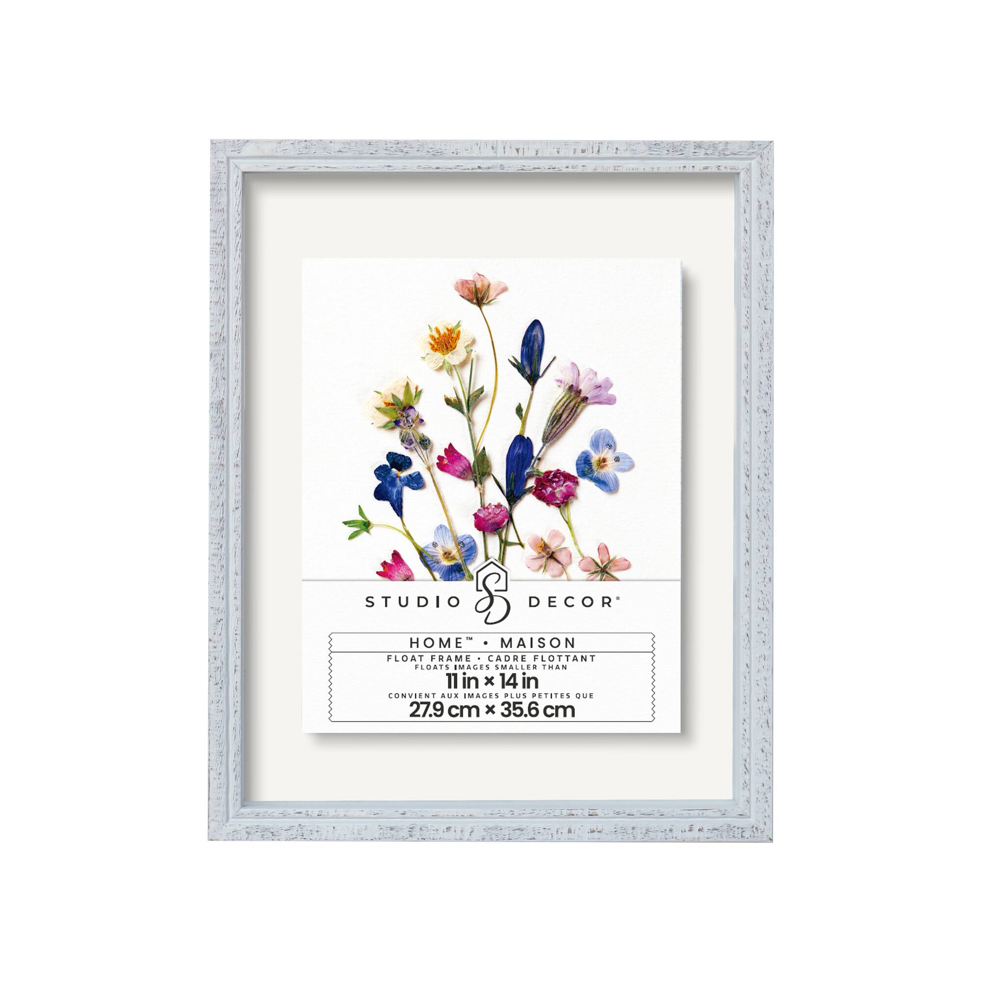 Home™ White Distressed Float Frame by Studio Décor